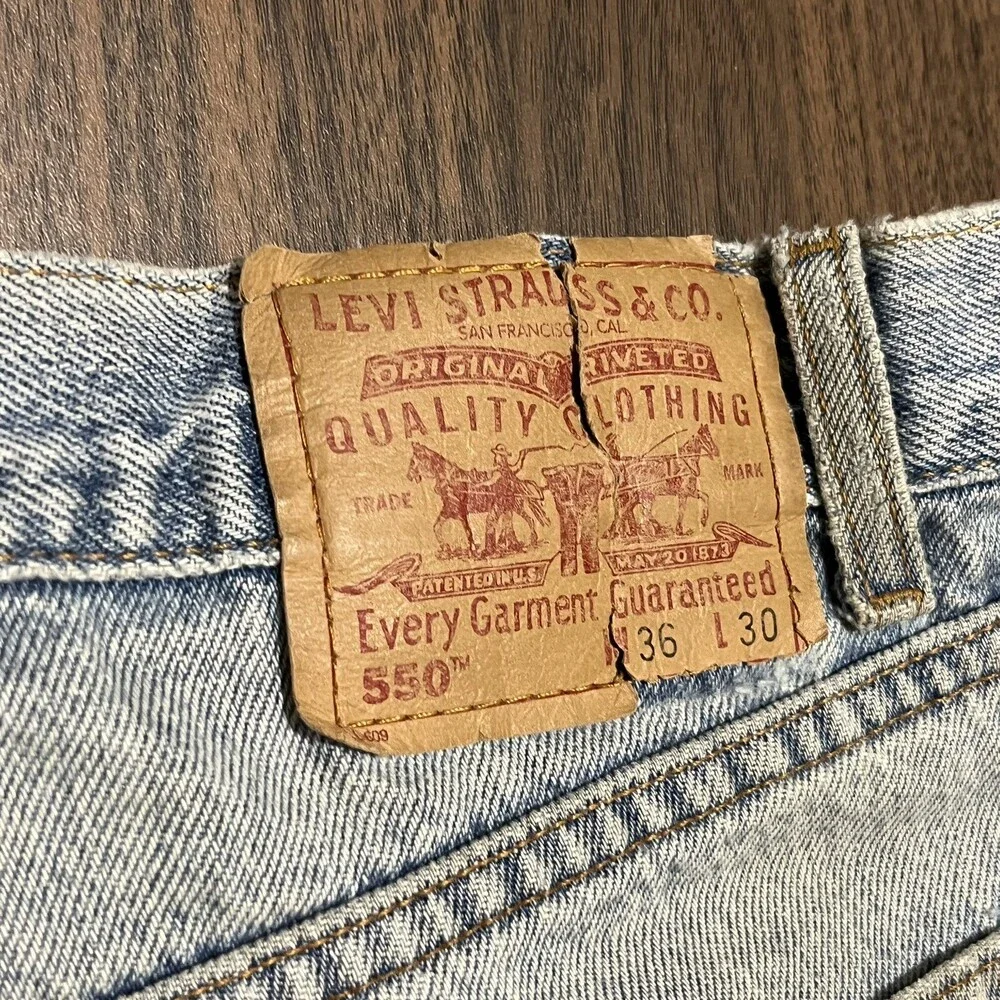 Vintage Levis Jeans USA 90s Distressed 36x30 Baggy Levi USA 550 loose wide leg